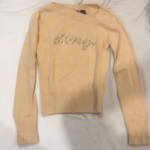 DKNY jeans sweater rhinestone writing